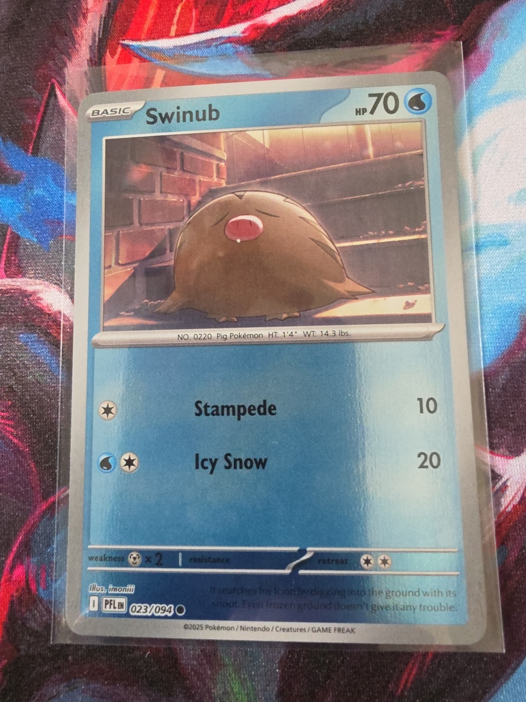 Pokemon TCG - Phantasmal Flames  23/94 Swinub REVERSE HOLO Common