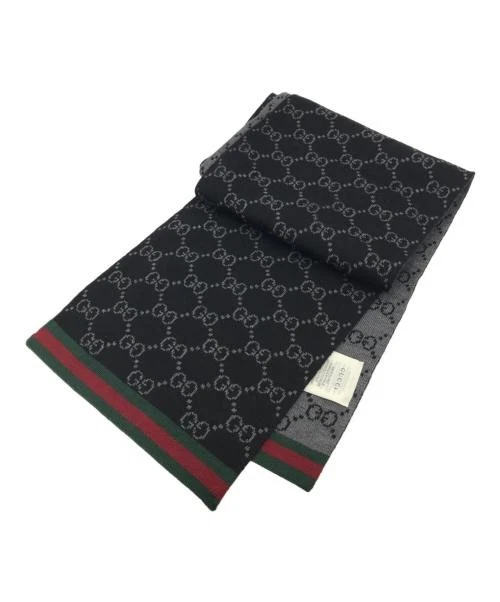 Foulard en laine beige unisexe motif Gucci GG