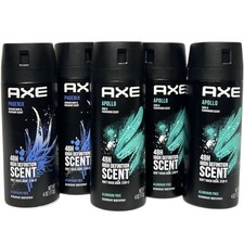 5 Axe 4 oz. Deodorant Body Sprays 48 HR Freshness Aluminum Free Apollo Phoenix