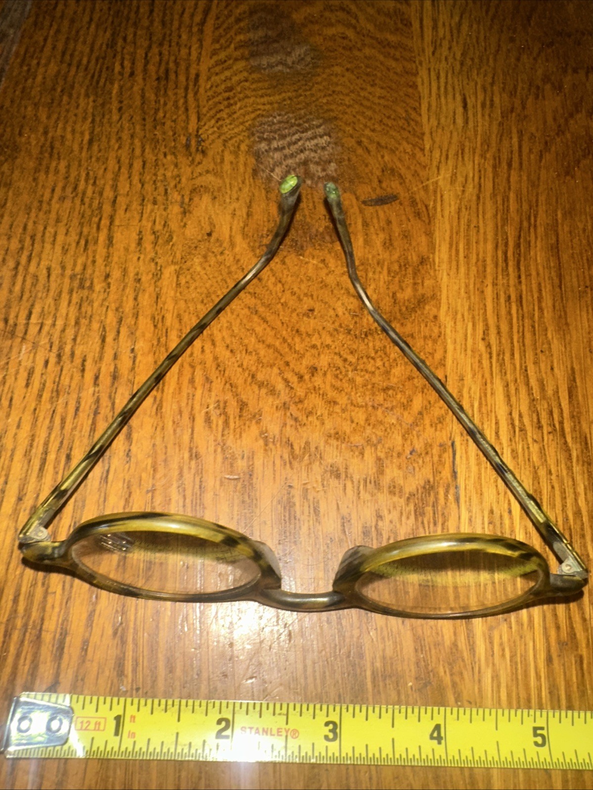 1920? Library Spectacles Round Tortoise Celluloid… - image 3