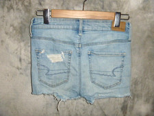AMERICAN EAGLE SUPER STRETCH DISTRESSED HI RISE SHORTIE DENIM SHORTS SIZE 4