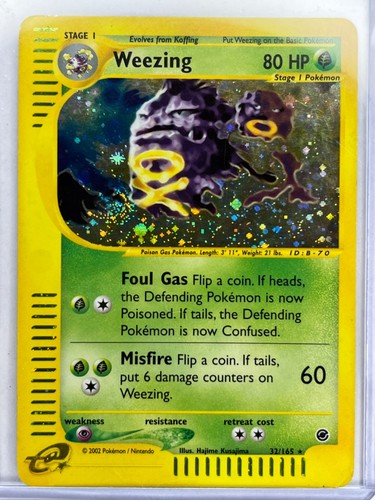 Pokemon Card - Weezing 032/165 Expedition Base Set Holo