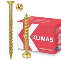 Klimas Spanplattenschrauben Torx Senkkopf 4X60 Mm 250 StüCk Gelb Holzschrauben