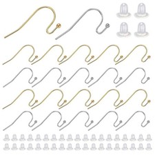 French Earring Hooks Set, 300Pcs Ball Dots Ear Wires  Backs, Hypoallergenic ...