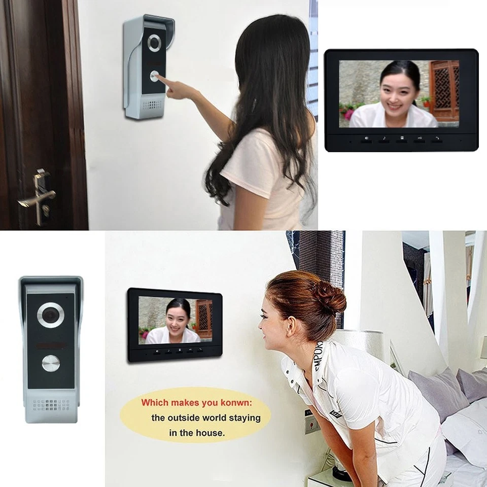 7 in Wired Video Intercom System | HD Camera Door Phone with Dual-Way - Image 2 of 4