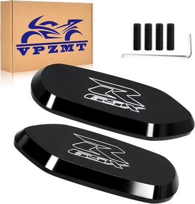 Black Mirror Block Off Base Plates for Suzuki GSXR 600/750 2006-2012, Motorcycle