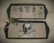 SKULL Skeleton GOTHIC Party Serving Trays Melamine Unbreakable Halloween Creepy