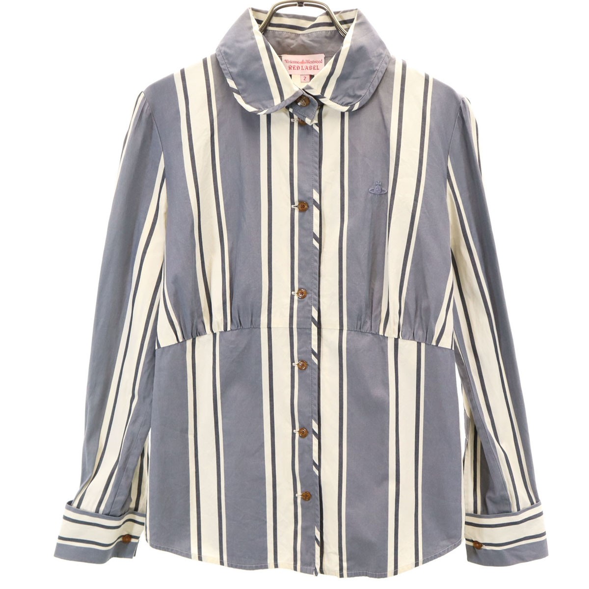 Vivienne Westwood Red Label Striped Pattern Long sleeve shirt 2 gray Women
