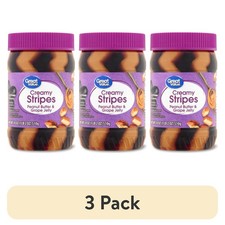 Great Value Creamy Stripes Peanut Butter & Gr...