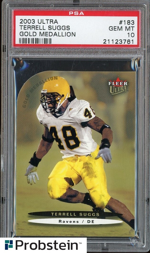 Terrell Suggs Ultra #183 Gold Medallion