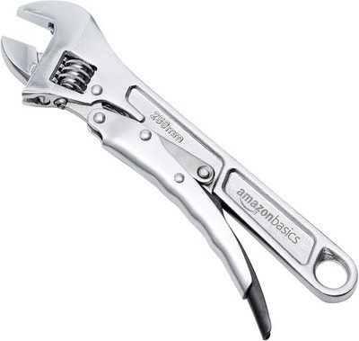 10 inch Locking Adjustable Wrench Precision Machined Rust Resistant 2.7 inch x