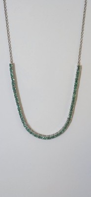 Zambian Emerald Necklace in Sterling Silver 6.31cts