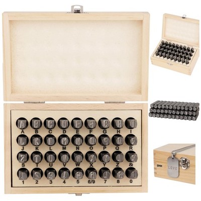 36-Piece Number and Letter Stamp Set