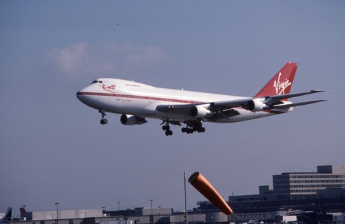 ORIGINAL 35mm Aircraft G-VJFK Virgin Atlantic Airways 747 1991 #7517