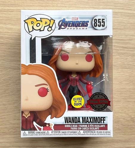 Funko Pop Marvel Avengers Endgame Wanda Maximoff GITD #855 + Protector Gratis