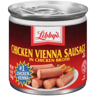Libby's Chicken Vienna Sausage in Chicken Broth Canned Sausage 4.6 OZ