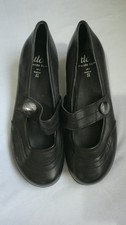 Leather Black TLC Mary Jane Shoes Size 5 EU 38 Wide Fit New Never Worn No Box