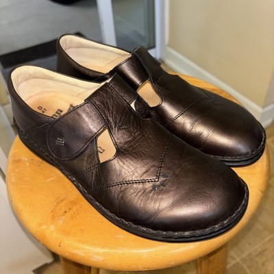 FINN COMFORT Tofino 10-11 / 41 D Brown Leather T-Strap Mary Jane Shoes Worn Once