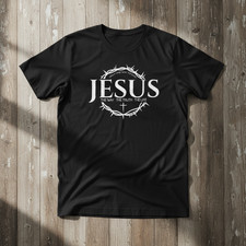 JESUS THE WAY THE TRUTH THE LIFE T SHIRT CROWN OF THORNS GOD CHRISTIAN TA79