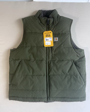 Carhartt Women's Reversible Full Zip Puffer Vest Green/Gray M 8-10 OV5607-W