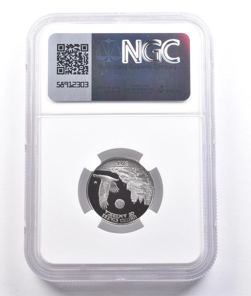 1998-W $25 American Platinum Eagle 1/4 Oz 0.25 Oz Platinum PF70 UCAM NGC *6786 - Image 2 of 3