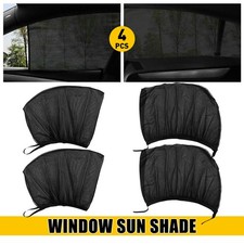 4 Car Sun Shade Side Window Curtain Visor Anti-Mosquito Mesh Cover UV Protector
