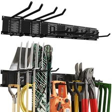 32 Inches Garage Organization,Wall Mount Garden Tool Organizer, 440lbs Adjust...