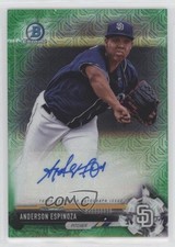 2017 Bowman Green Refractor 90/99 Anderson Espinoza #BMA-AE Auto 08jk