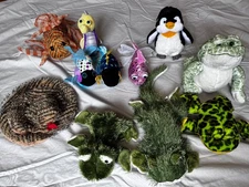 Lot of 11 Gently Used WebKinz and Lil’ Kinz, No Codes, “Aquatic Friends"