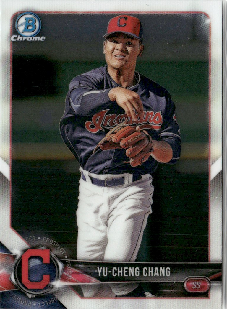 2018 Bowman Chrome Prospects Yu-Cheng Chang Cleveland Indians #BCP128