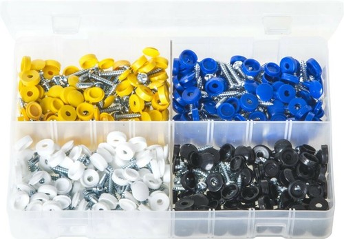 Assorted Box of Tamperproof Number Plate Fasteners - Flip Top - 200 Pcs - AB222 - Picture 6 of 6