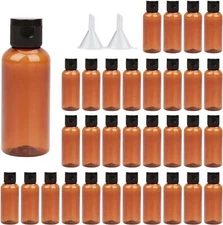 32 pcs Empty Bottles 2oz (60ml) Travel Size Refillable Containers Leak Proof Cap