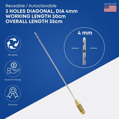 17 Pcs Liposuction Cannulas Set Face Luer Lock Fat Transfer Surgery Cosmetic Kit - Picture 11 of 18