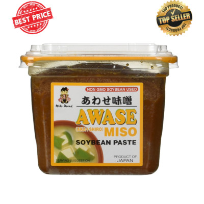 Miko - Awase Miso Soyabean Paste (Aka + Shiro) - 500 Gram - GMO Free Japanese Mi