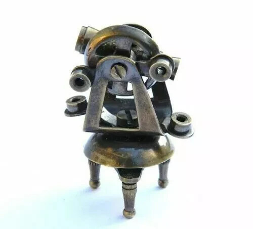 NAUTICAL MINIATURE TELESCOPE, THEODOLITE, TELEGRAPH, SEXTANT, COMPASS GIFT SET - Picture 4 of 5