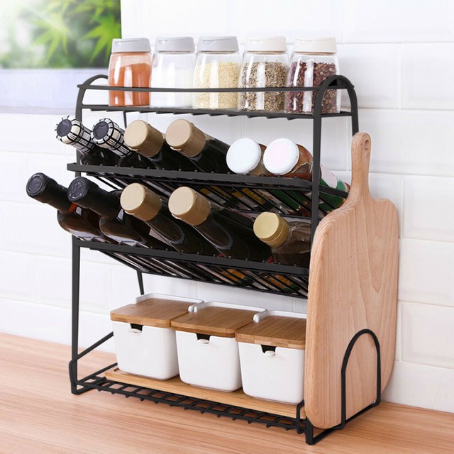 4 Tier Spice Rack Kitchen Bathroom Standing Storage Organizer Stainless Steel Us For - Bathroom Standing Shelf 4 Tier Spice Rack Kitchen Bathroom Standing Storage Organizer Stainless Steel Us For - Bathroom Standing Shelf