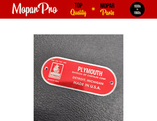 1946 1947 1948 1949 1950 1951 1952 1953 1954 Plymouth Firewall Tag New
