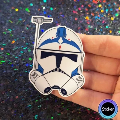 Star Wars Sticker Decal Fives Clone Trooper Helmet, Clone Wars