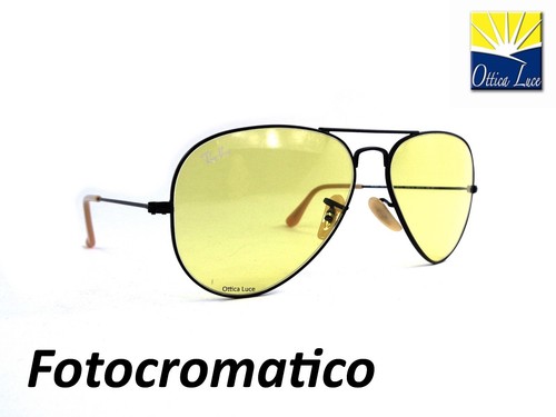 RAY BAN AVIATOR LARGE METAL 3025 90664A GIALLO FOTOCROMATICO 9066 4A  Sunglass | eBay