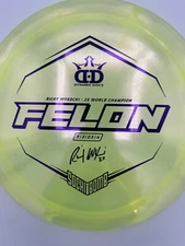 disc golf disc Felon Lucid-ice Glimmer Yellow Ricky Wysocki