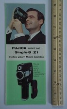 Fuji Fujica Single-8 Z1 Reflex Zoom Movie Camera Vintage Folder Advertising