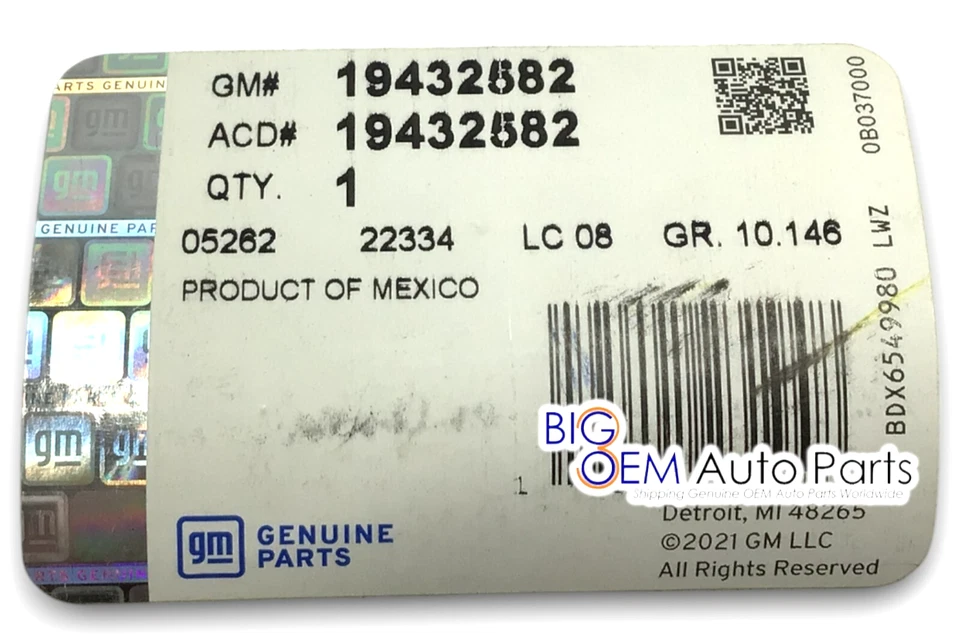 Limpiaparabrisas derecho pasajero Cadillac SRX 2010-2016 nuevo OEM 19432582 Foto 4 de 4