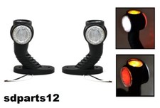 2x Luce Ingombro Laterale 12-24V Luce Bianca Rossa Gialla Braccio In Gomma E4