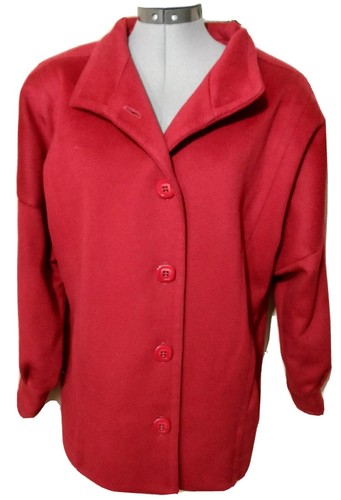 BRAEFAIR Wool Peacoat 100% Wool 5/6 Red 