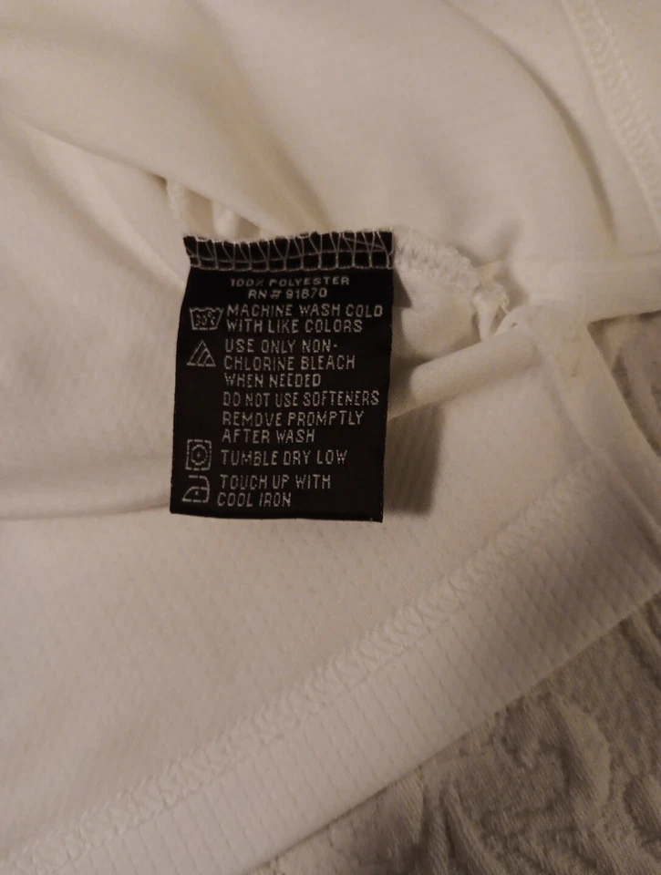 MEN'S PEBBLE BEACH WHITE KNIT GOLF POLO DRY-LUXE PERFORMANCE SZ L  - Изображение 4 из 4