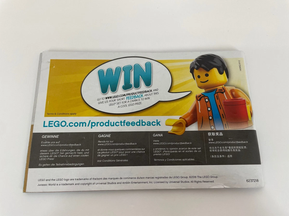 Lego jurassic world stygimoloch breakout sales 75927 instructions