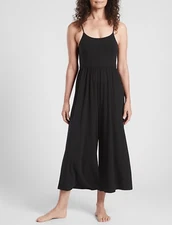Athleta Women's Black Nighttime Bliss Sleep Romper Sz M