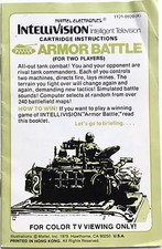 ARMOR BATTLE  ORIGINAL INTELLIVISION INSTRUCTION MANUAL ONLY  NO GAME