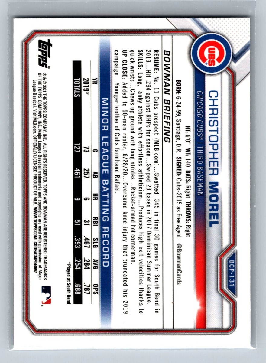 その他 2021 bowman sapphire Christopher morel 2021 Bowman Sapphire Edition Christopher Morel 1st Mojo | eBay