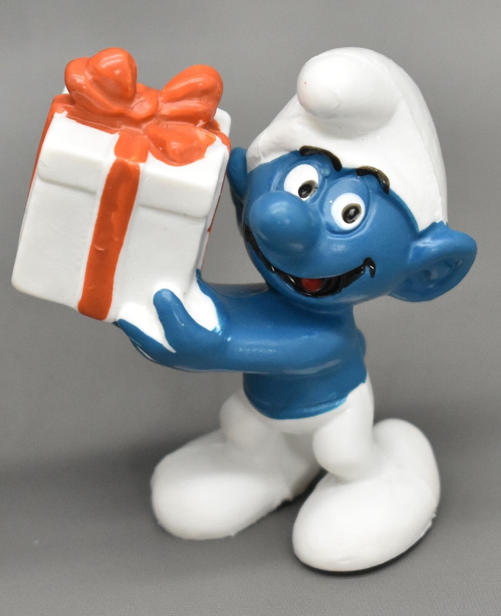Smurfs Present Smurf Vintage PVC Figure Peyo Bully | eBay